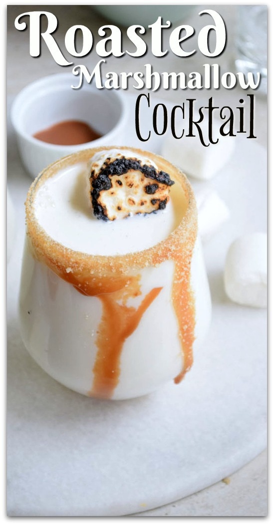 This roasted marshmallow cocktail recipe is one of my favorites ever, and it's so easy! Doesn't it look heavenly?