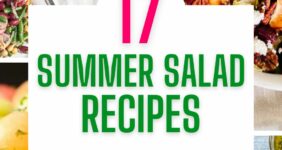 Collage of salads for Pinterest.