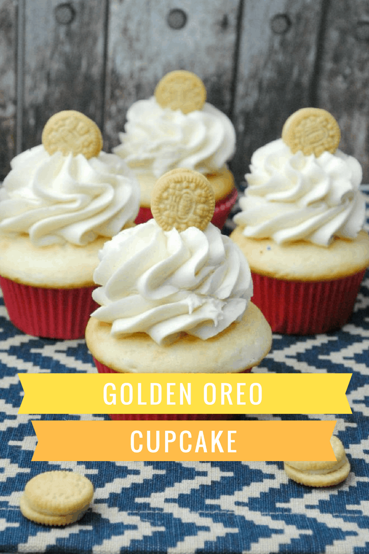 You are going to want to head to the kitchen with the kids today to make these Golden Oreo Cupcakes! Who doesn't love Golden Oreos?