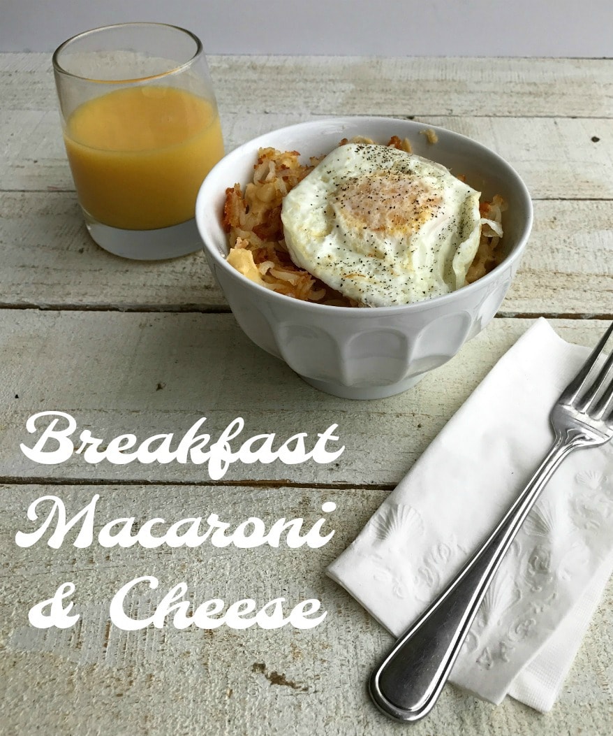 What took me so long to create a breakfast mac and cheese? All the deliciousness of mac and cheese pairs perfectly with breakfast, so I thought I'd combine them and see what we'd get. 