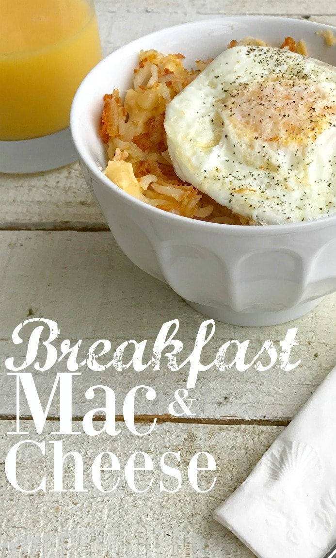 What took me so long to create a breakfast mac and cheese? All the deliciousness of mac and cheese pairs perfectly with breakfast, so I thought I'd combine them and see what we'd get. #BreakfastIdeas #BreakfastRecipes #BreakfastMacandCheese