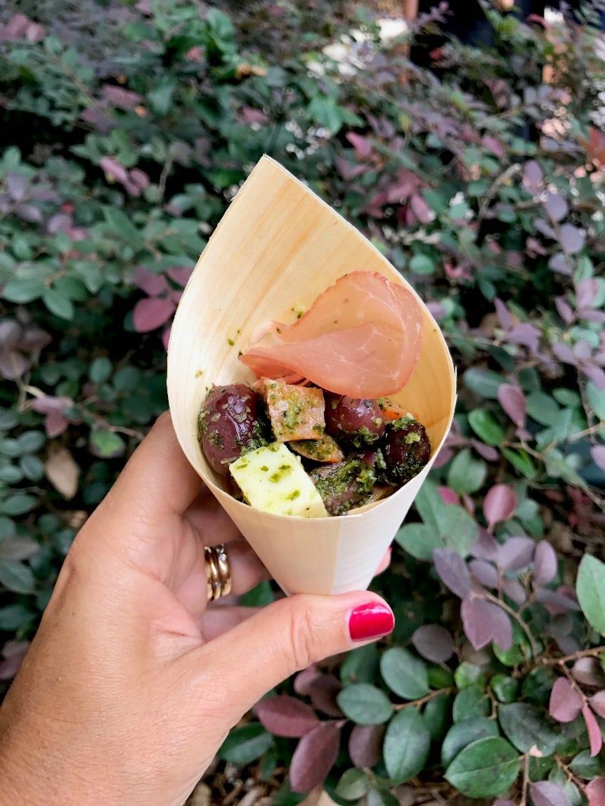 Charcuterie cone at Epcot Food and Wine Festival.