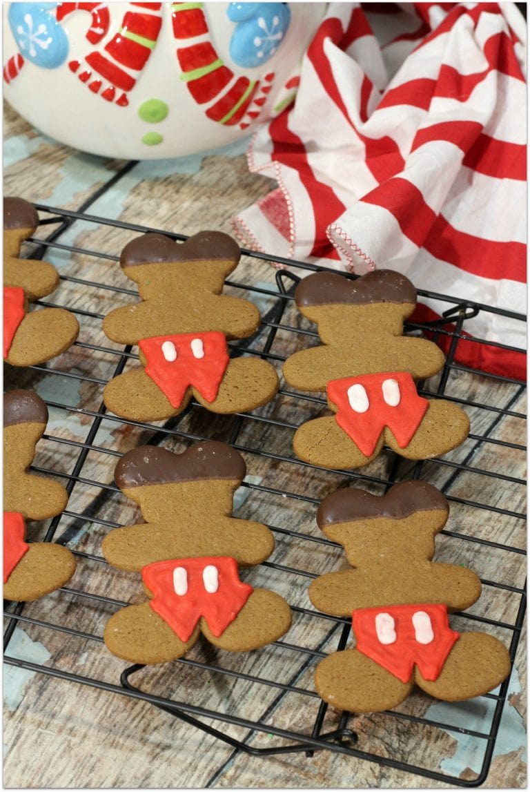 Gingerbread Mickey Mouse Cookies