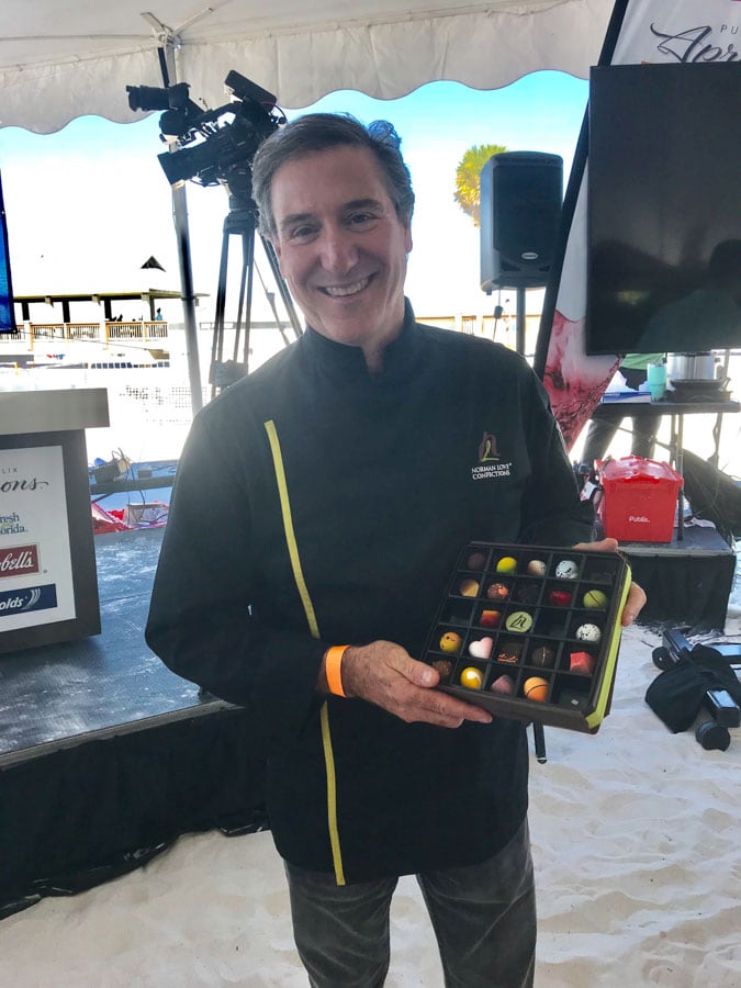 Chocolatier at Clearwater Beach Uncorked Wine Festival.