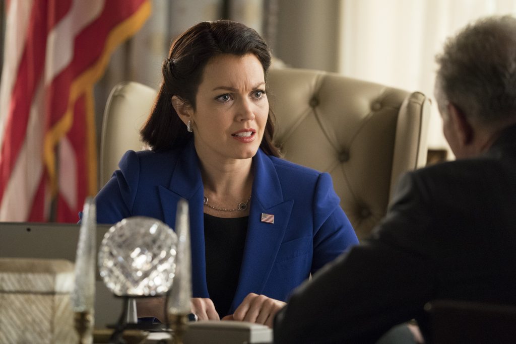 As a new viewer of this hit series on ABC, I can honestly say that Scandal's Bellamy Young, who plays President Mellie Grant, is almost as badass as Olivia Pope. Almost.