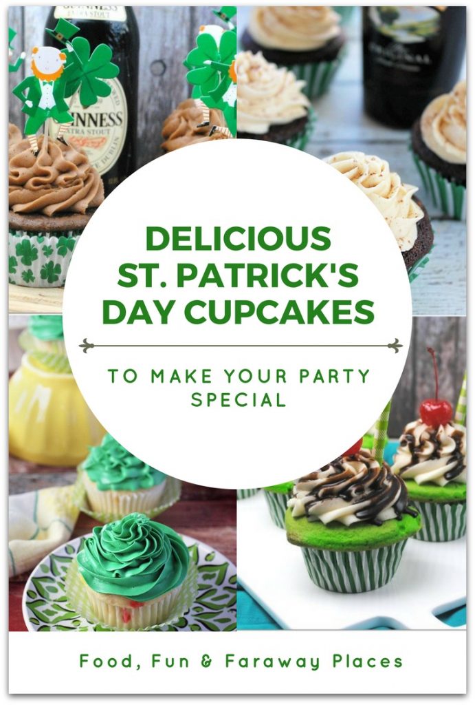 Cupcakes are always the best dessert for parties and these St. Patrick's Day cupcakes are the perfect ending to any St. Patrick's Day party. After all, the original title was Feast of St. Patrick's Day, and no feast is complete without dessert! 
