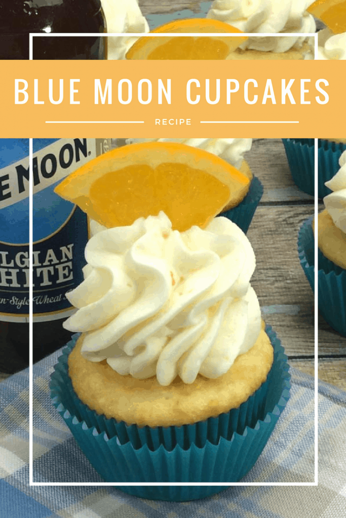 You are going to love these Blue Moon Boozy Cupcakes! The hint of orange and that Blue Moon flavor makes a perfect adult dessert!