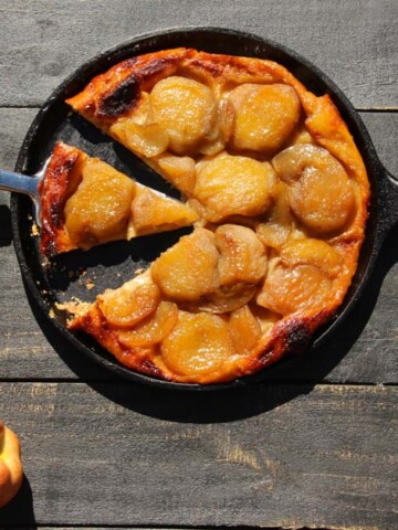This Apple Tarte Tatin from Viking Cruises makes a beautiful presentation and tastes and delicious. Originally created at the Hotel Tatin in Lamotte-Beuvron, France, think of a dreamy extra caramelized apple pie. 