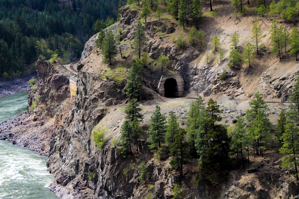 Tunnel in mountain.