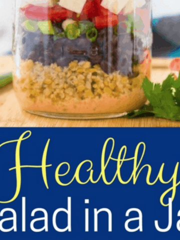 Salads in a jar are the perfect salads to go, and they are so easy to prepare. I could eat salad every day, but I get busy and it's easier to grab something quick, like a sandwich. This is often a poor choice for me