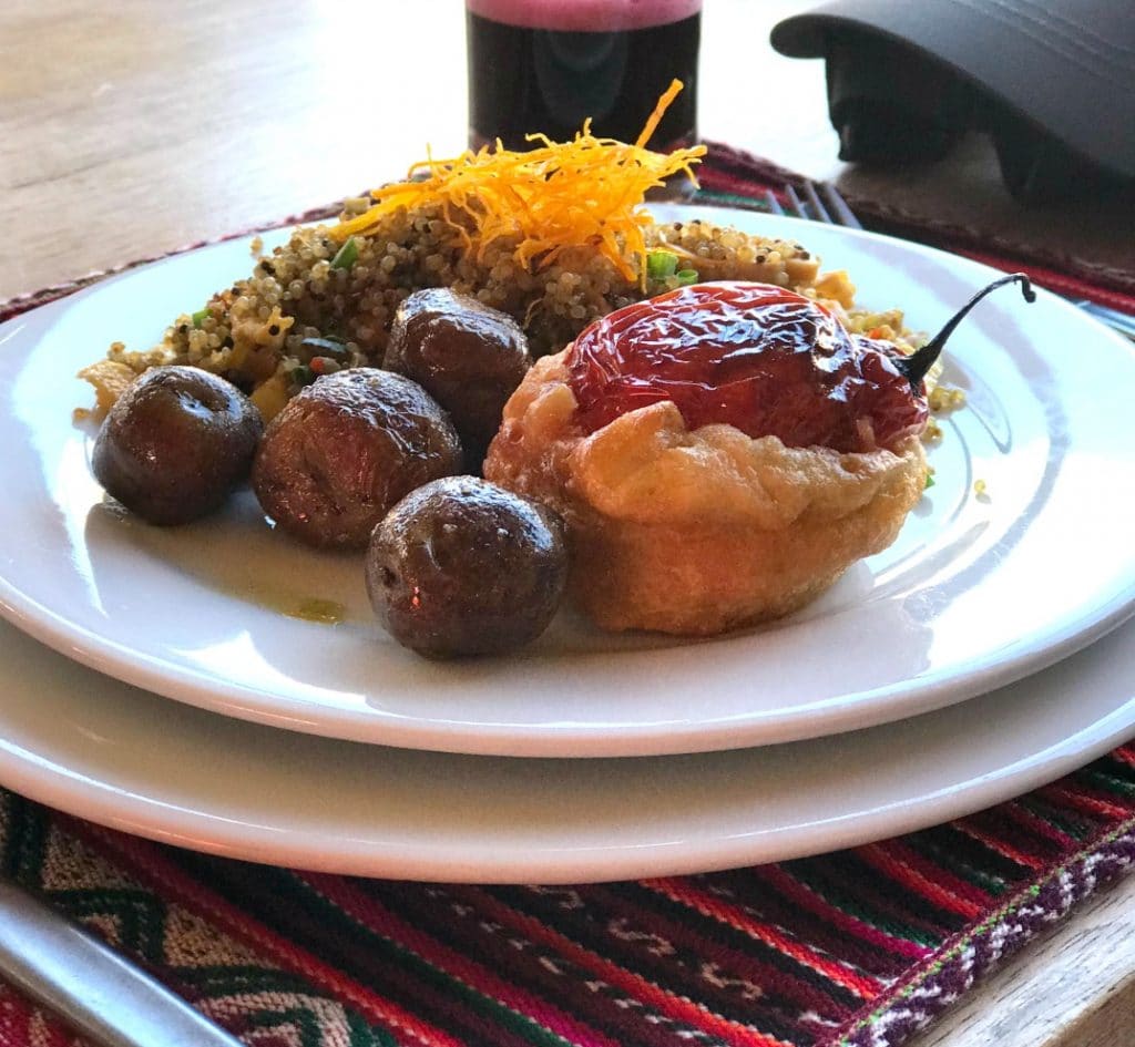 The traditional Peruvian Meal at Parwa Community Restaurant in Sacred Valley Peru was one of my favorite experiences on the G Adventures Tour of Peru.