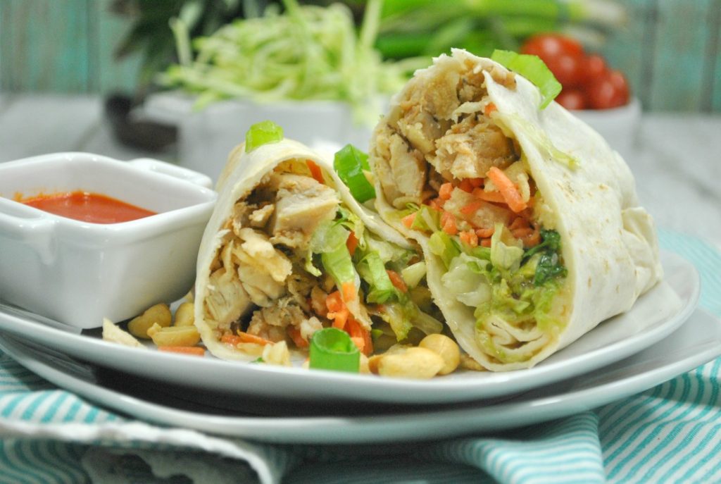 You are going to fall head over heels for this new Weight Watchers Thai Chicken Wrap recipe! 