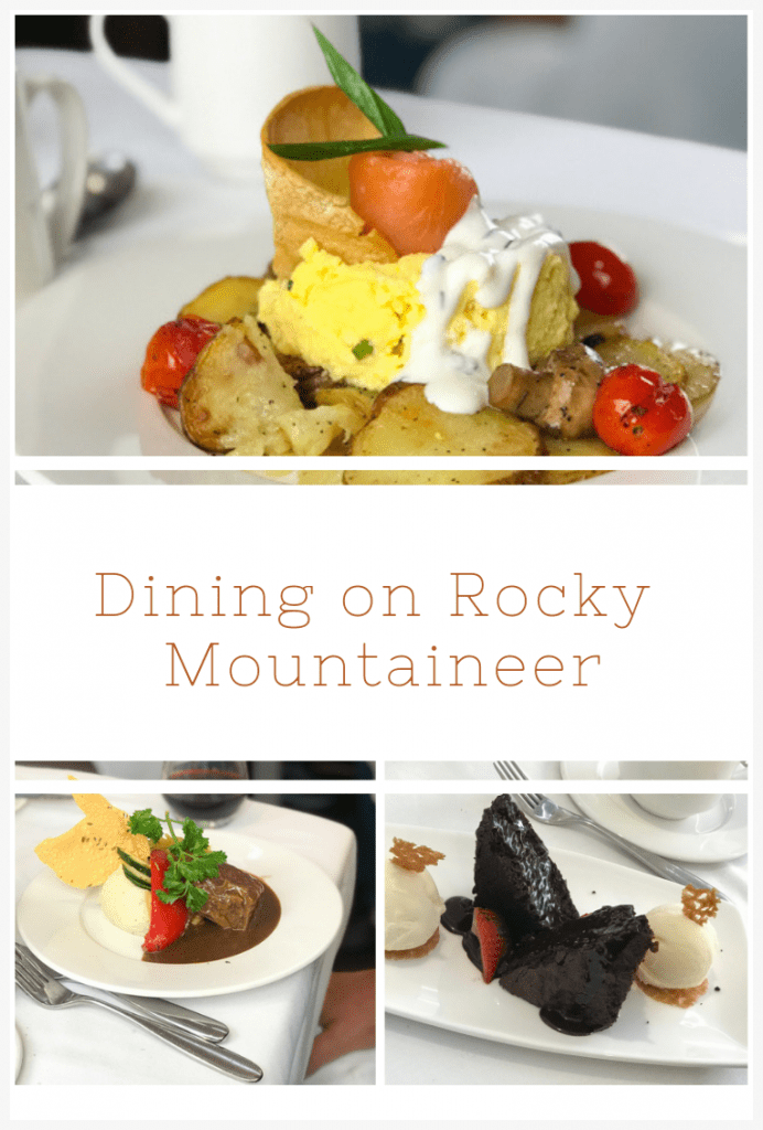 Most people don't expect to find amazing food on a Canadian Rockies train, but for Rocky Mountaineer, the gourmet food is a huge part of the journey. #trains #travel #canada 