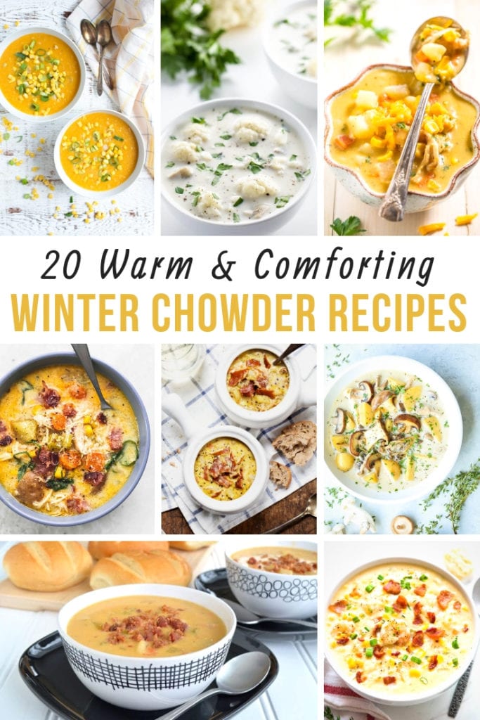 These hearty soup recipes will make your life easier and your family happy on a cold winter night. What could be more comforting than a bowl of soup? #Souprecipes #ChowderRecipes #Soup