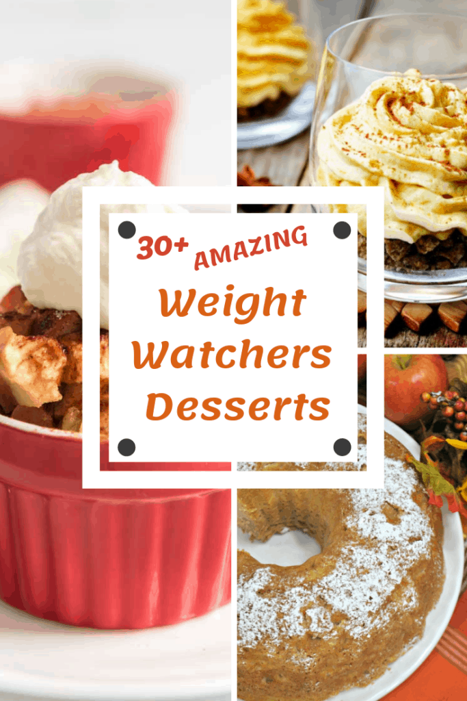 Weight Watchers dessert recipes Pinterest image.