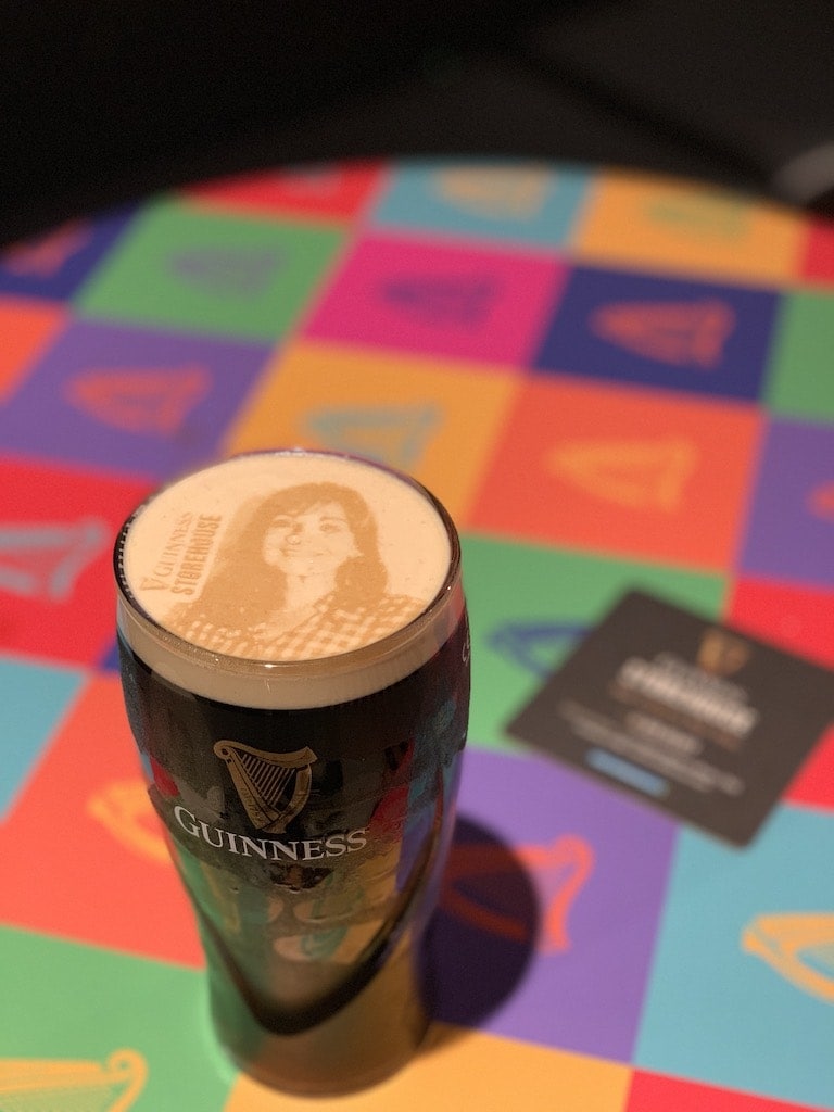 Tasting Guinness Draught at Guinness Storehouse