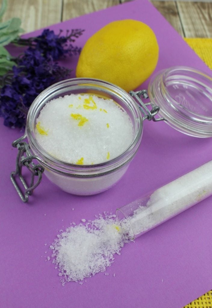 I am in love with this recipe for Lavender bath salts and think you'll love it, too!