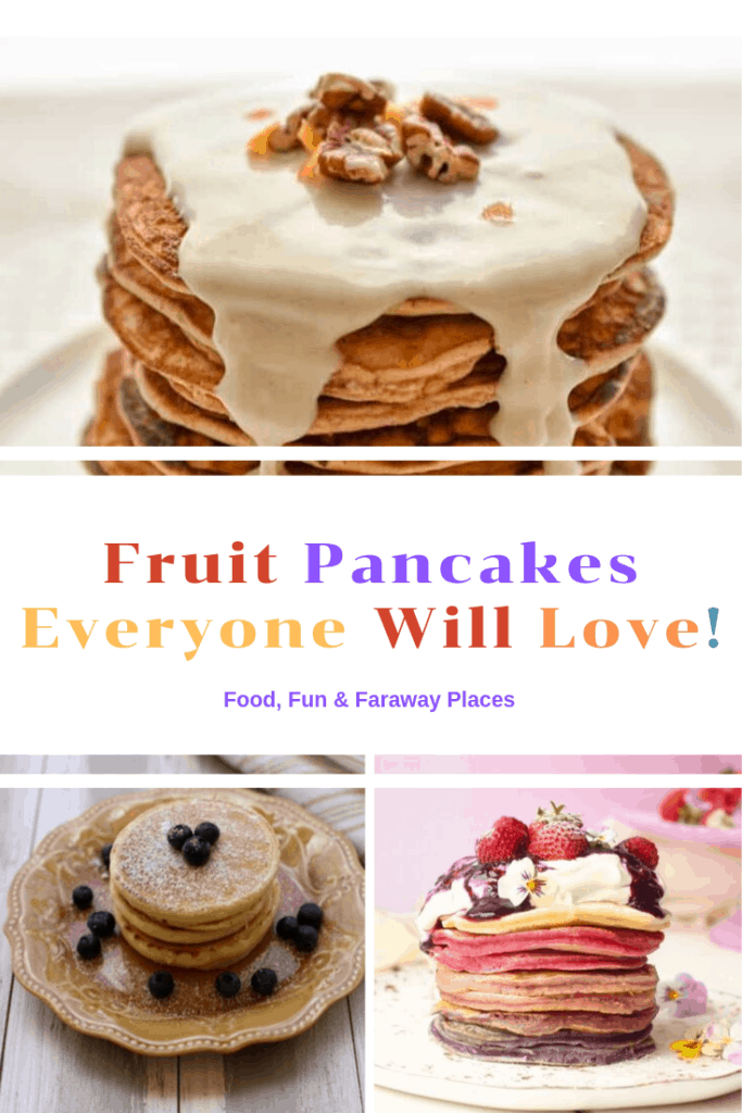 Who else loves fruit pancakes? They are such an easy breakfast, and I always make too many on purpose so I have to freeze some for later!