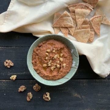 I'm finally sharing the red pepper dip recipe I fell in love with while I was in Jordan. Such a simple recipe, but so full of flavor and nutrition!