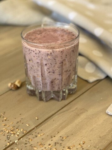 A blueberry banana smoothie is a great way to start any day, and this one has no added sugar and is dairy-free.