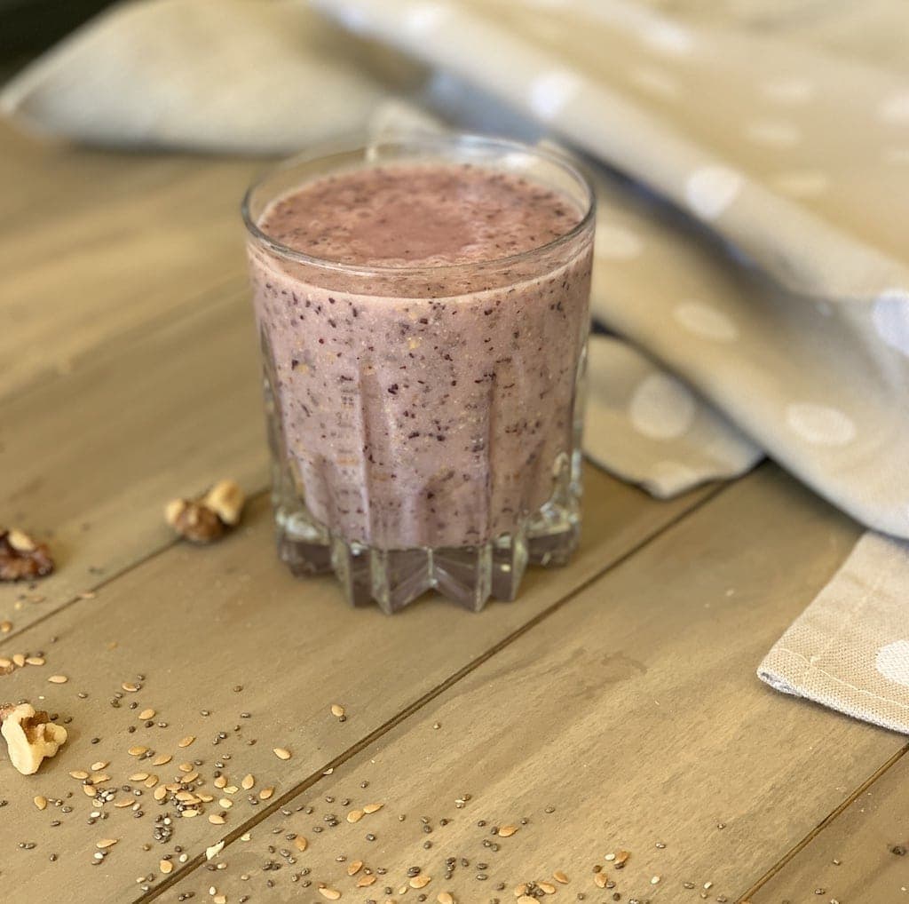 A blueberry banana smoothie is a great way to start any day, and this one has no added sugar and is dairy-free.