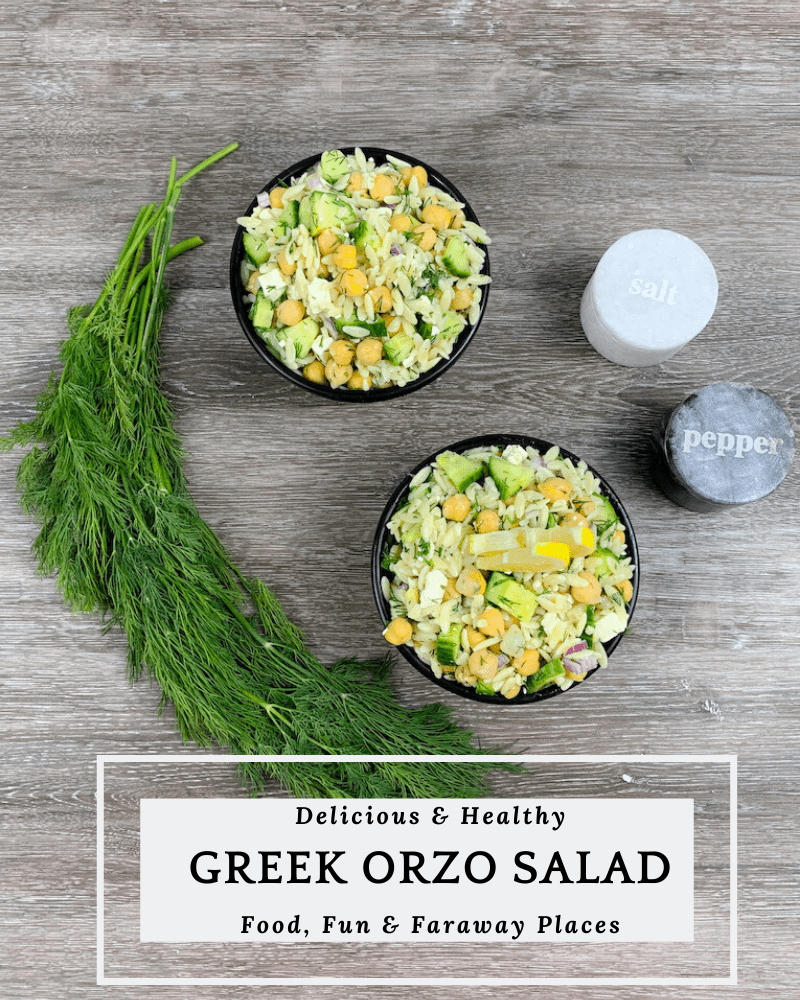 This Greek orzo salad is delicious and super easy to prepare. When you're wondering what to serve with a steak, baked chicken, or seafood, this is the perfect side dish.