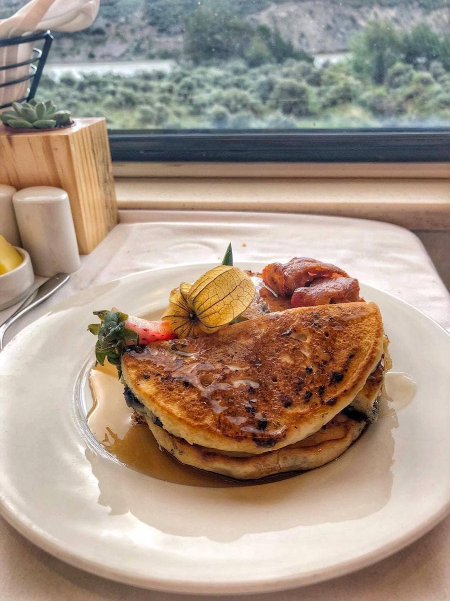  pancakes on Canadian Rockies by train