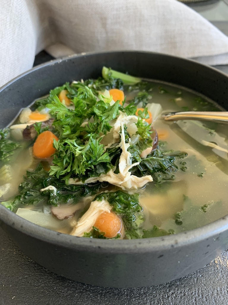 This immune boosting soup recipe has been in my folder of things to make for two solid years, so I decided last week it was about time to make it.