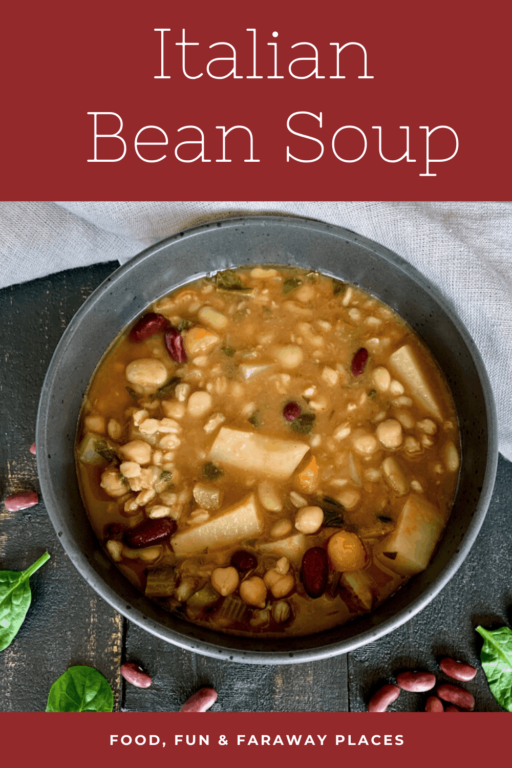 This Italian Bean soup can be made mostly with items you probably already have in your pantry. It's delicious and easy! #Beansoup #Pantry #EasyBeanSoup This Italian Bean soup can be made mostly with items you probably have in your pantry.