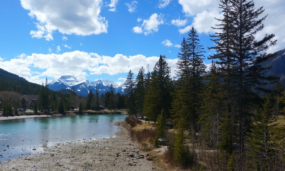 Canadian Rockies by train view