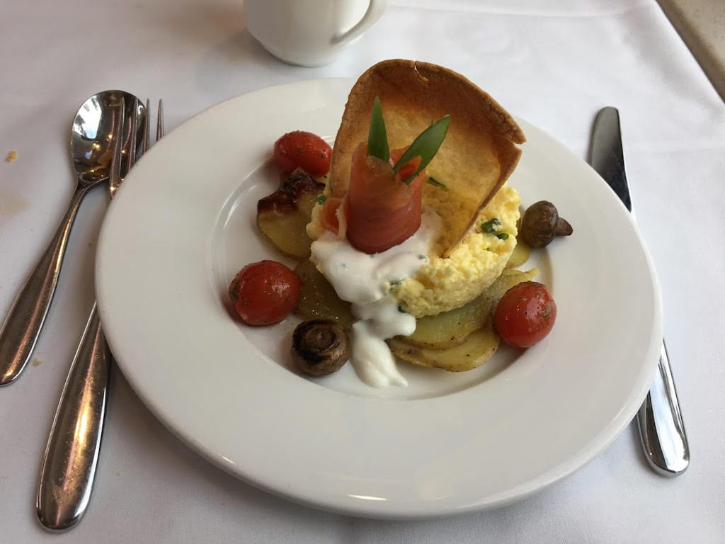 Breakfast on Rocky Mountaineer Canada is always spectacular.