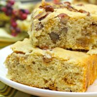 This easy butter pecan blondie recipe is perfect for when the kids are at home and everyone wants something sweet. And let's face it, EVERYONE is at home!