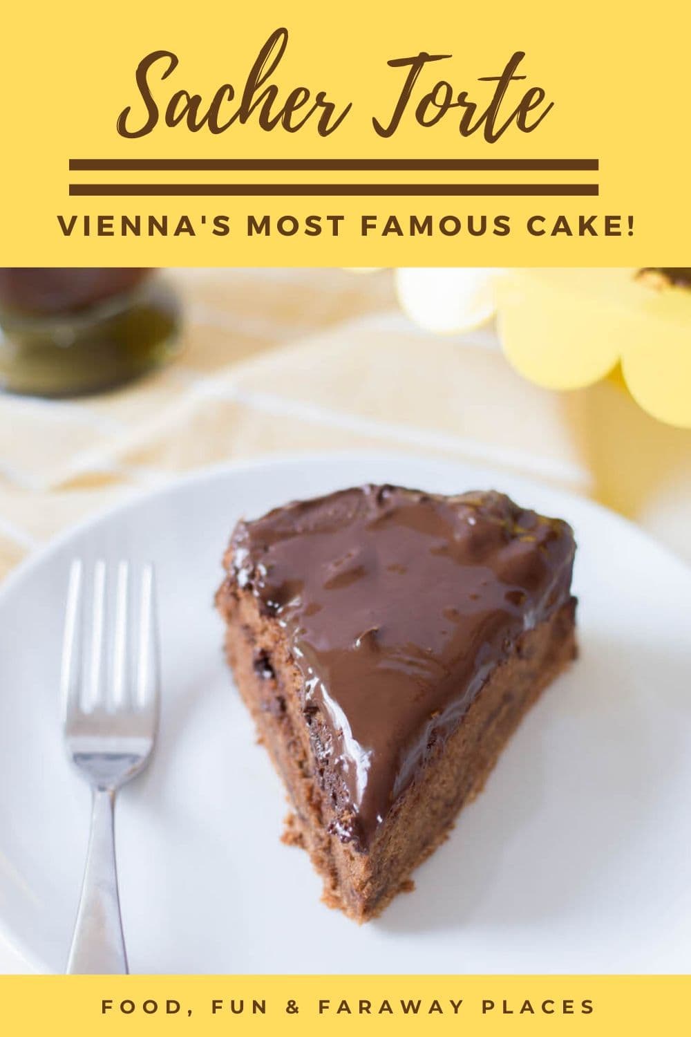 chocolate torte cake on white plate on Pinterest
