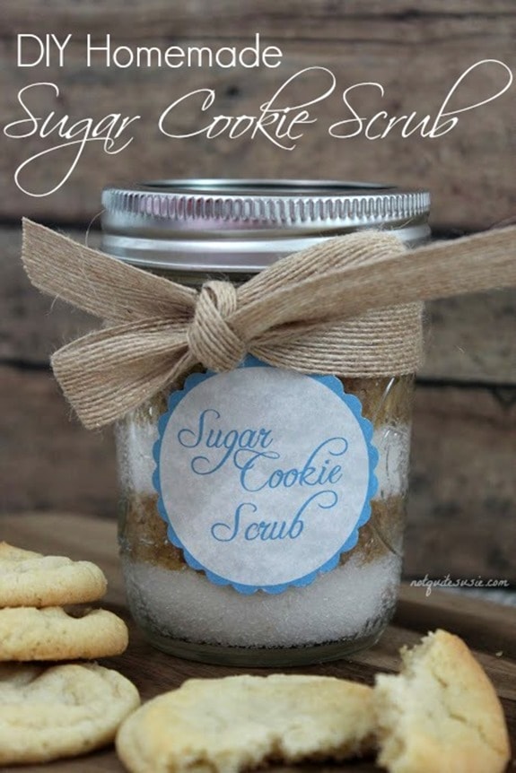 Jar of sugar cookie scrub.