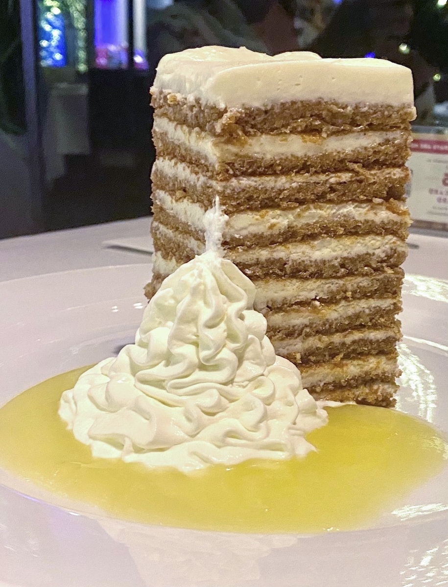 carrot cake at luxury hotel in naples florida