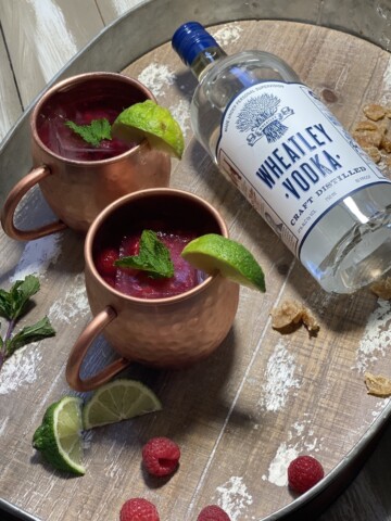 Raspberry Moscow Mule cocktail