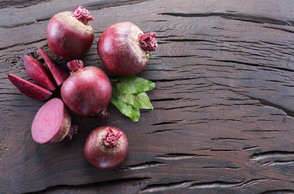 beets used in vegan power bowl