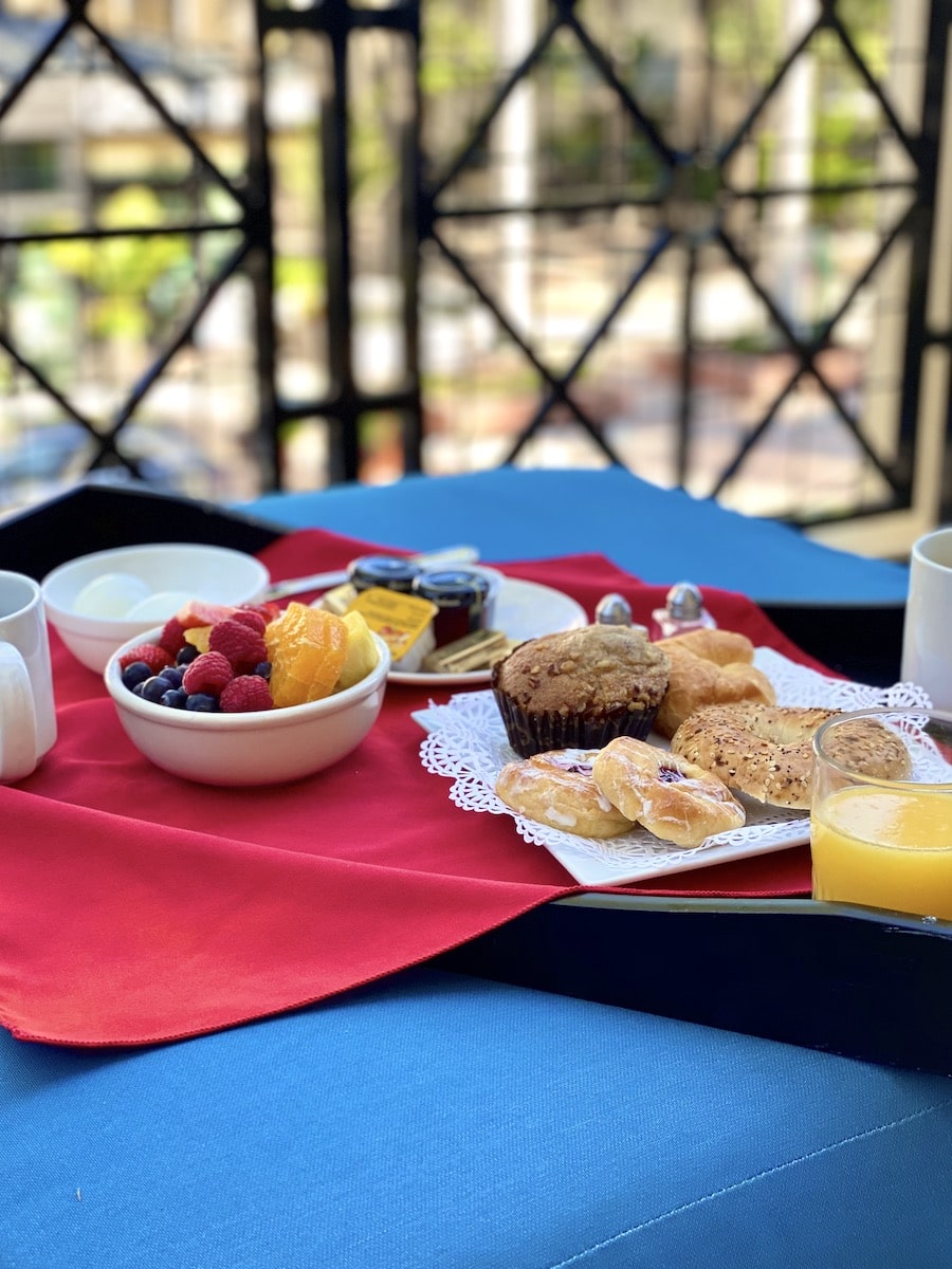 breakfast on balcony