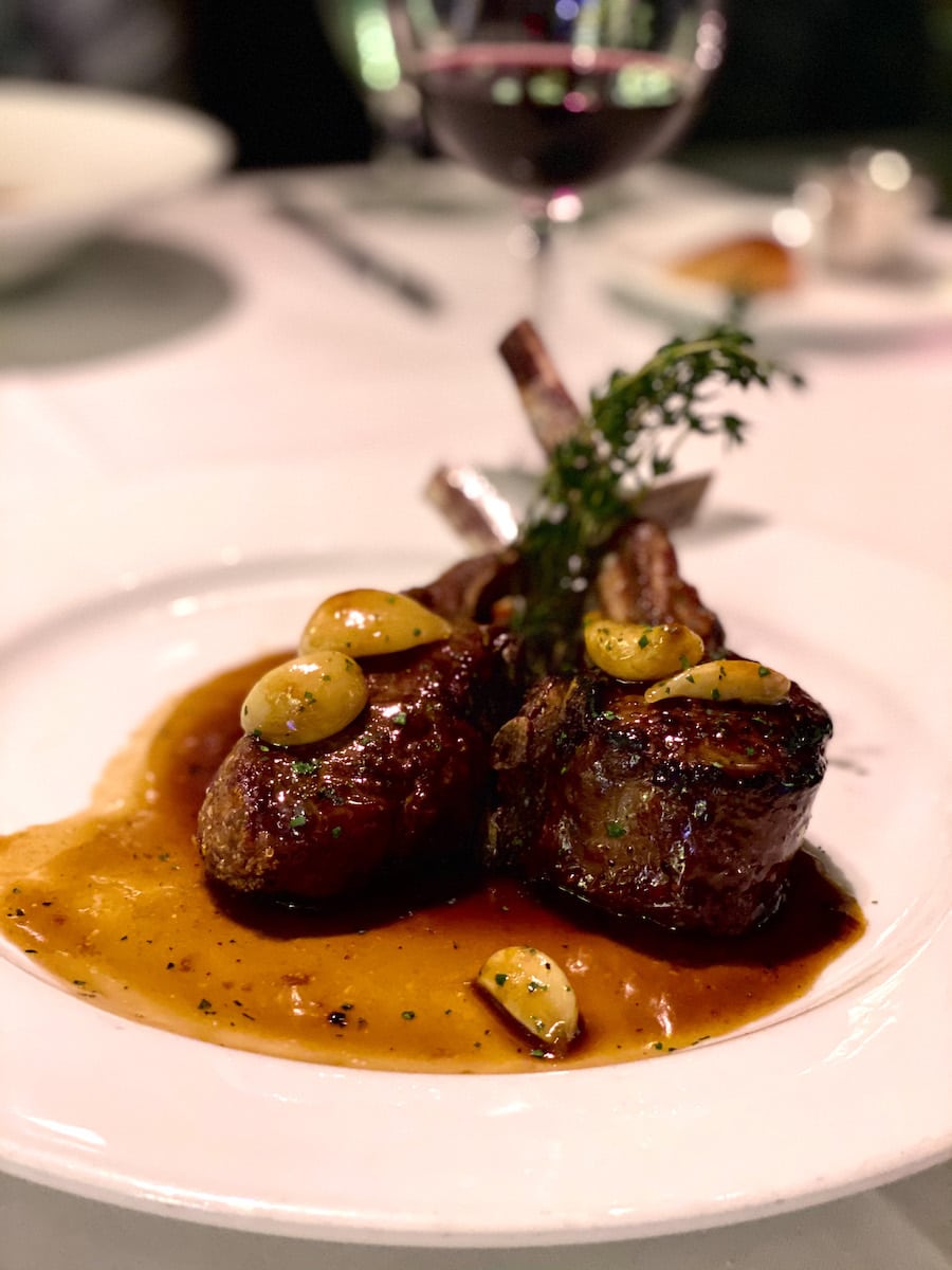 lamb ocean prime at luxury hotel in Naples florida