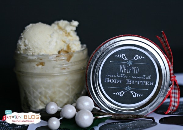 Mason jar with body butter.