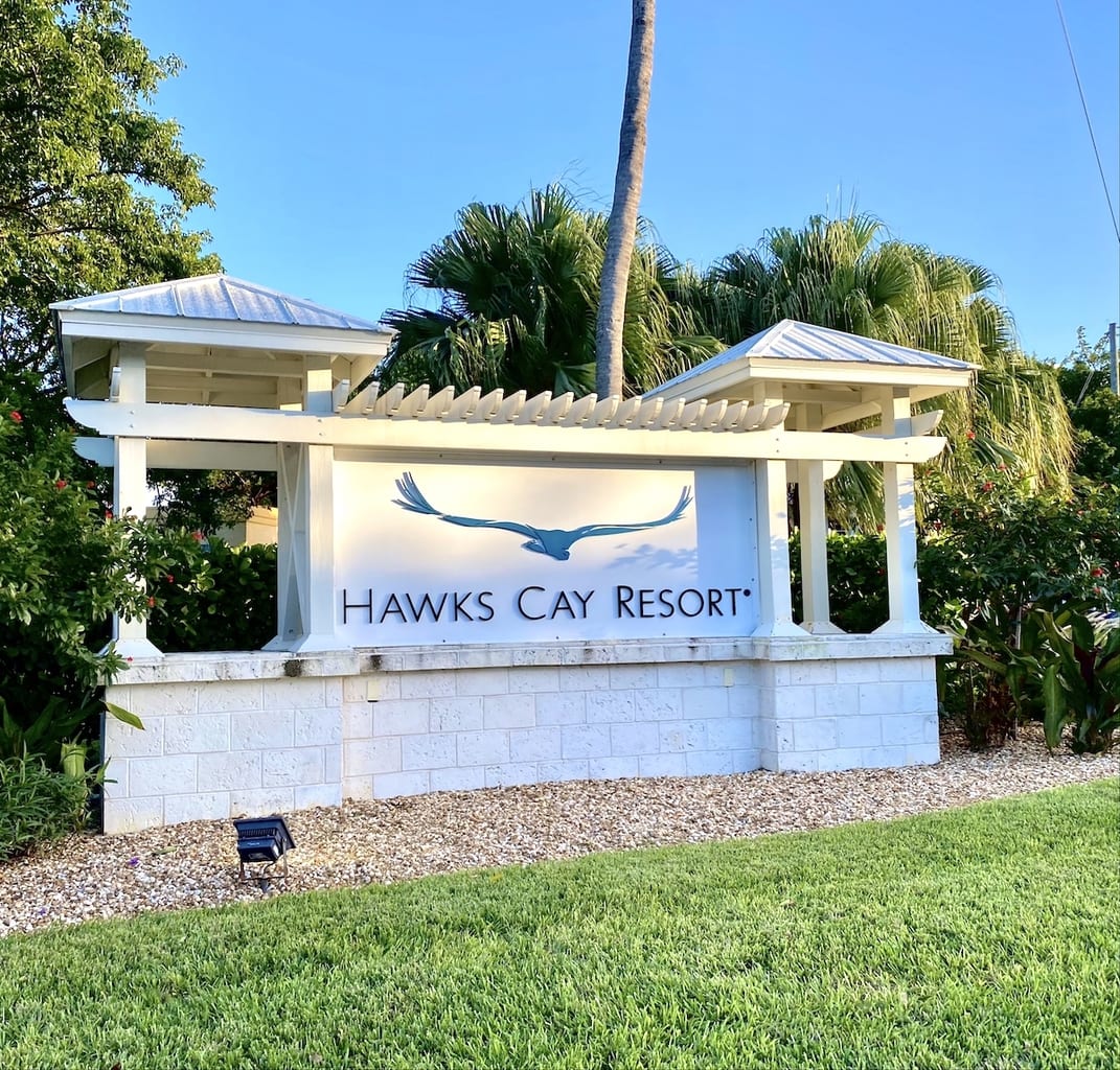 Hawks cay sign