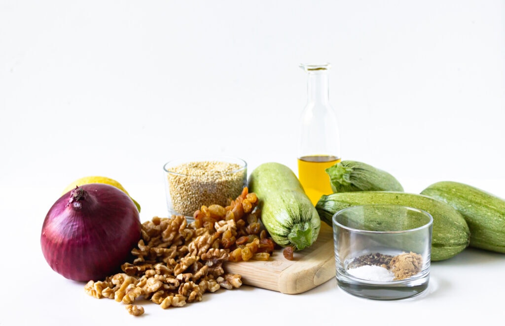 vegan stuffed zucchini ingredients