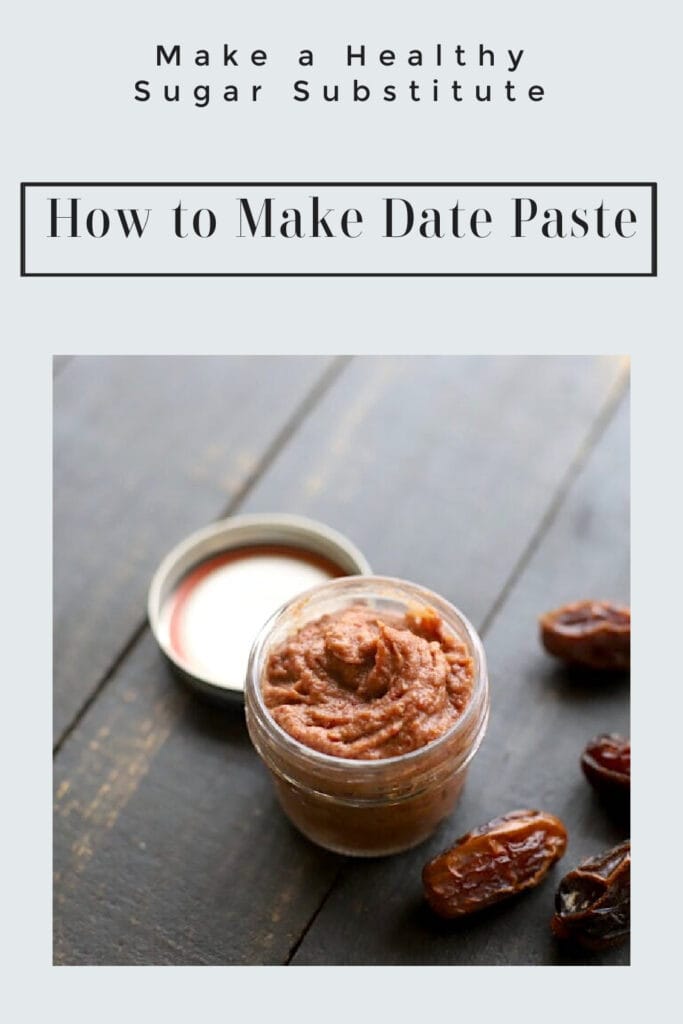 Date paste in a small mason jar.