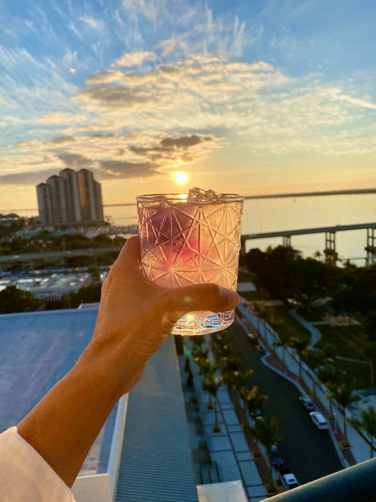 Sunset at Beacon Fort Myers downtown