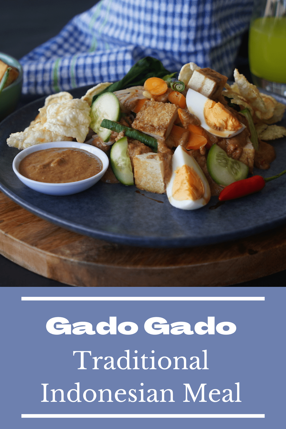 Gado Gado recipe plated and ready to eat.