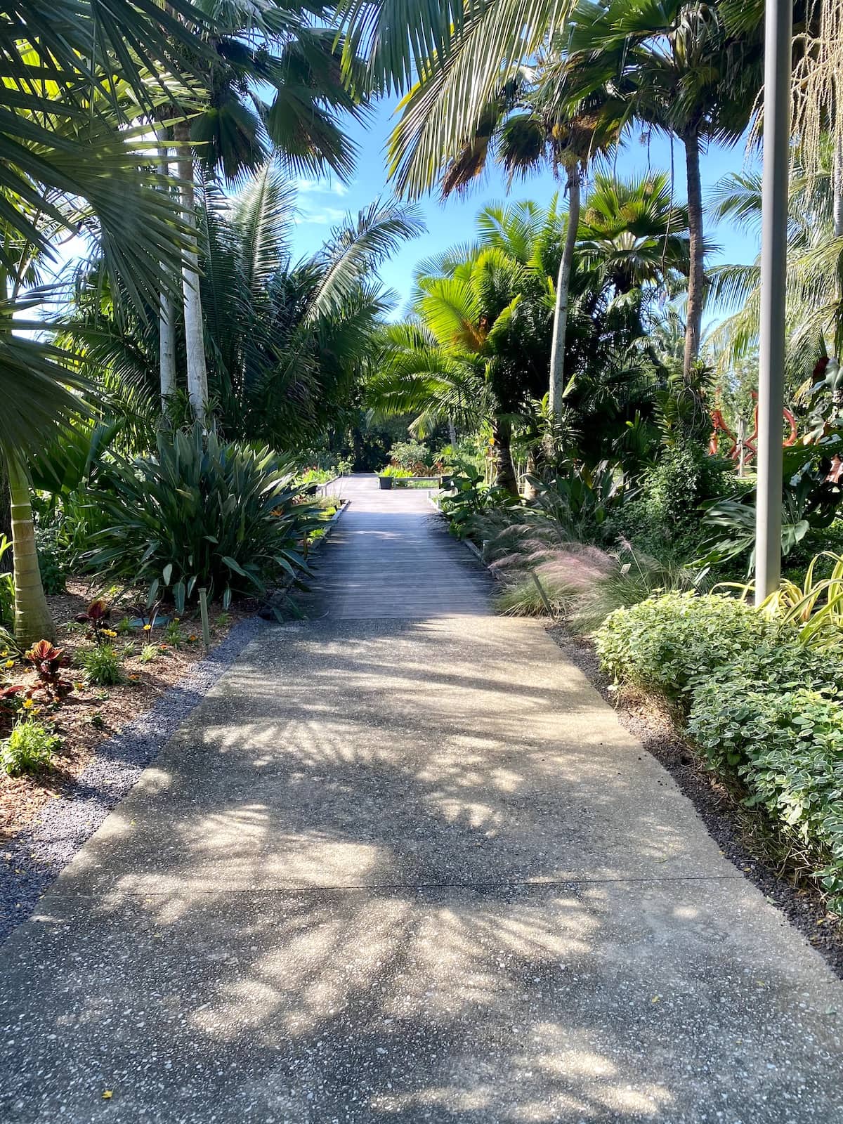 Naples Botanical Gardens walkway.
