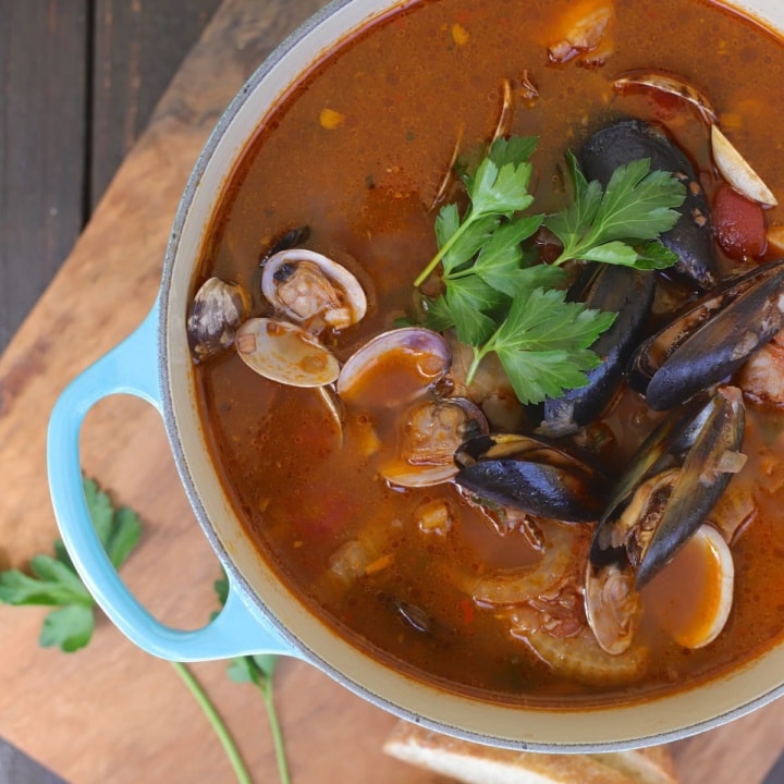 Cioppino with Clam and Mussels Recipe - Food Fun & Faraway Places