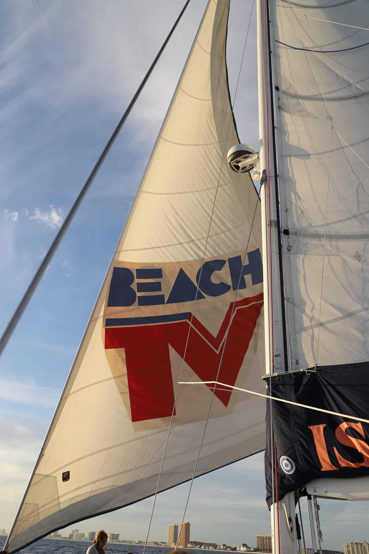 Catamaran on the sea in Panama City Beach Florida.