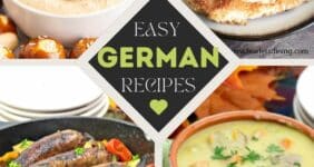 Pinterest image for easy German recipes.
