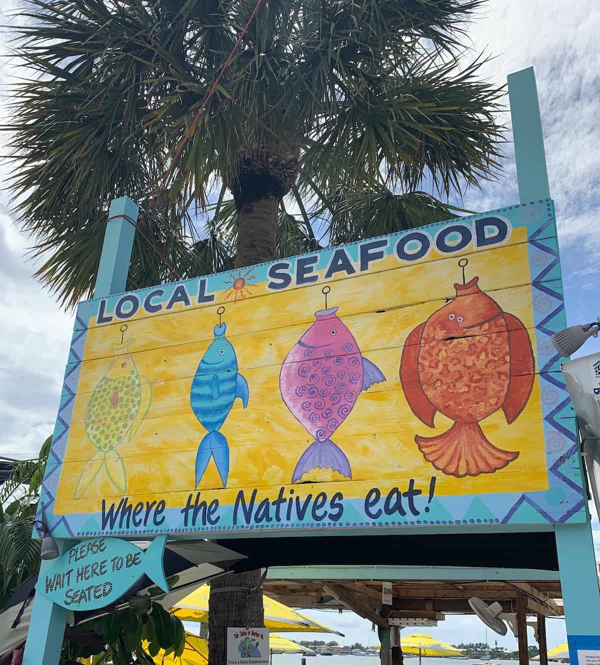 Sign at Cortez Fishing Village.